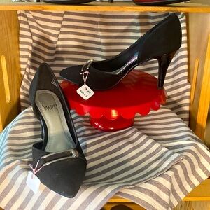 #6 IMPO Heels - Black w/Silver